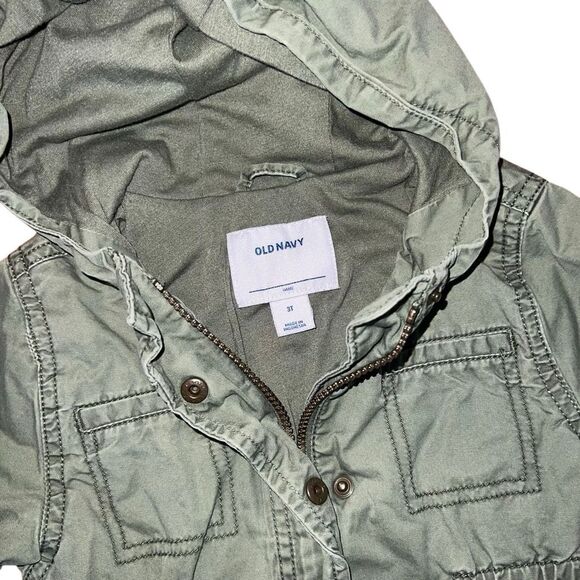 Size 3T girls khaki jacket army green by old navy 3T - Picture 2 of 2